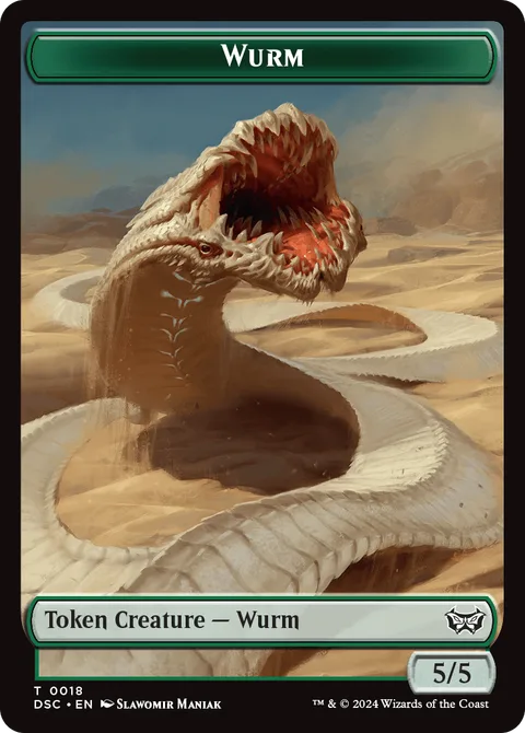 Wurm Token (G 5/5) // Fractal Token (GU 0/0)