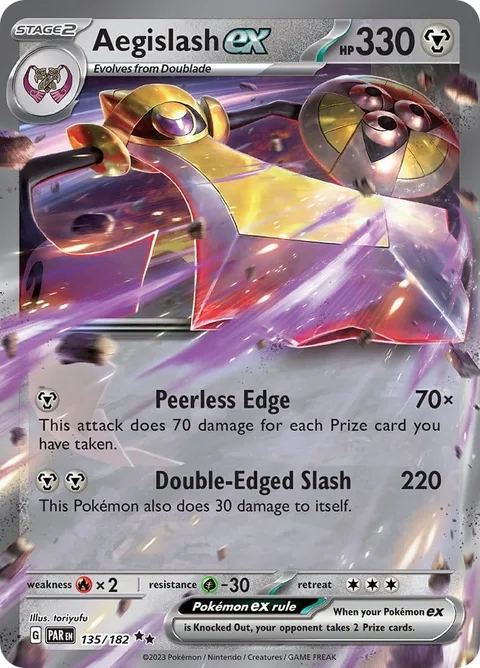 Aegislash ex [Peerless Edge | Double-Edged Slash]