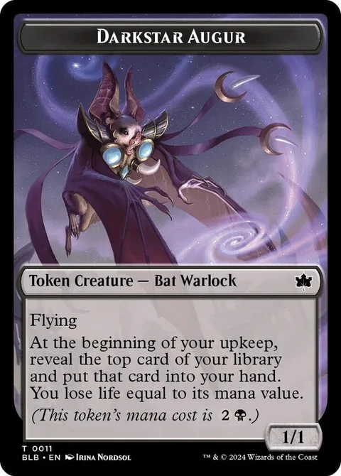 Darkstar Augur Token (B 1/1) // Squirrel Token (G 1/1)