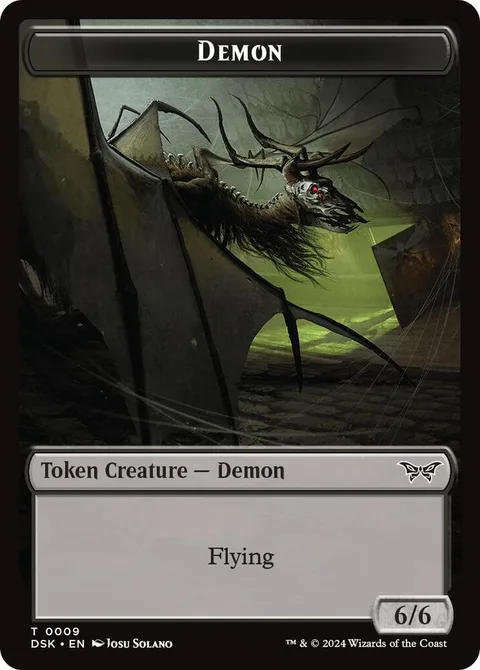 Demon Token (B 6/6 Flying) // Manifest Token (C 2/2)