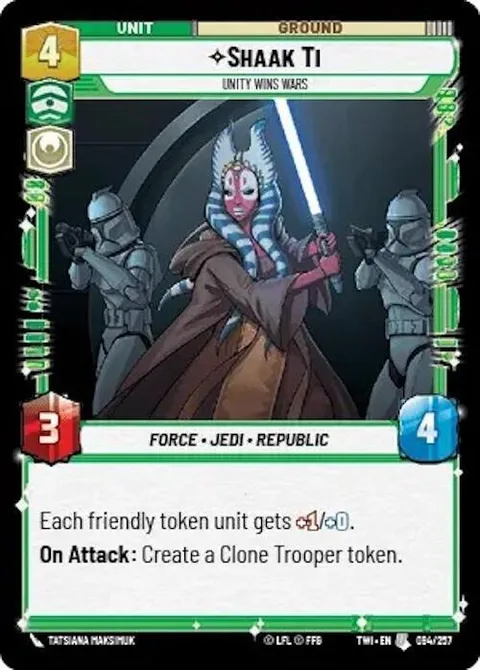 Shaak Ti, Unity Wins Wars