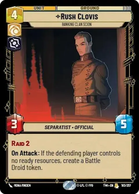 Rush Clovis, Banking Clan Scion