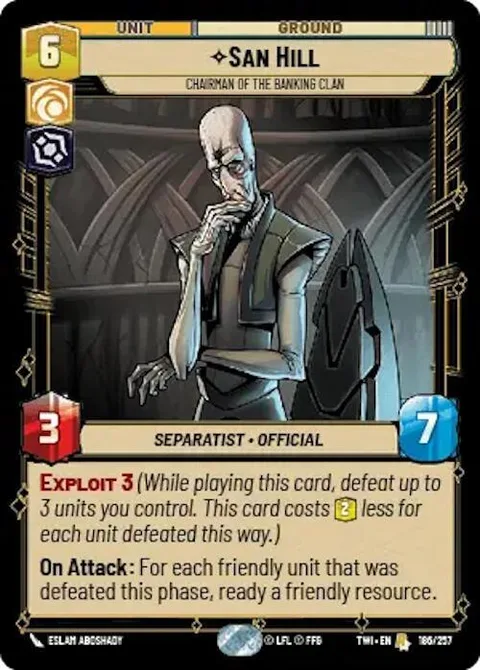 San Hill, Chairman of the Banking Clan