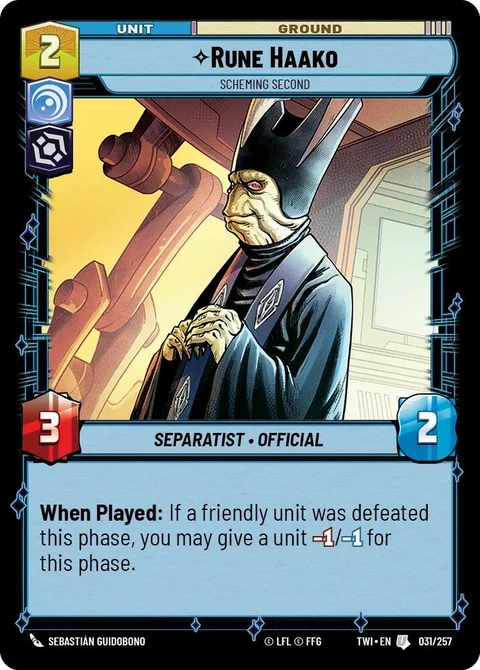 Rune Haako, Scheming Second