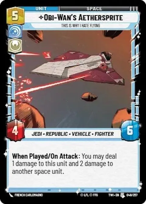 Obi-Wan's Aethersprite, This is Why I Hate Flying