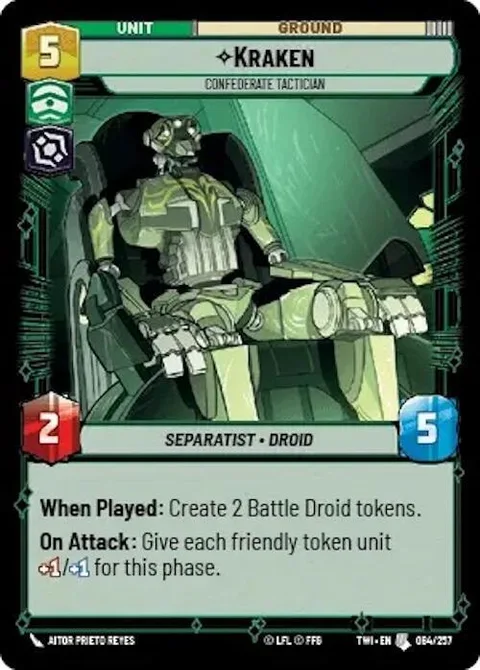 Kraken, Confederate Tactician