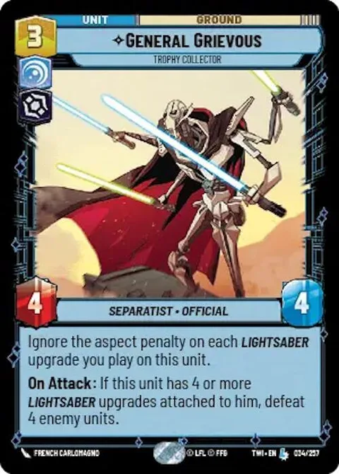 General Grievous, Trophy Collector