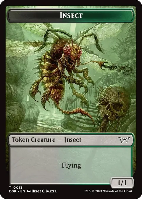 Insect Token (BG 1/1 Flying) // Manifest Token (C 2/2)