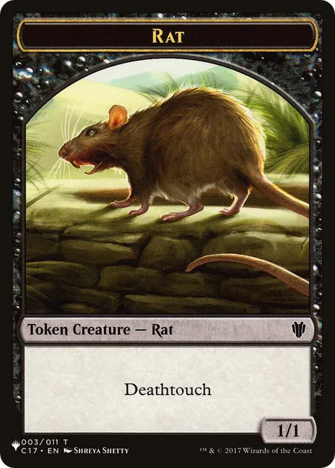Cat Token (G 2/2 Haste) // Rat Token (B 1/1 Deathtouch)