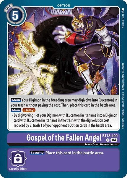 Gospel of the Fallen Angel (BT18-100)