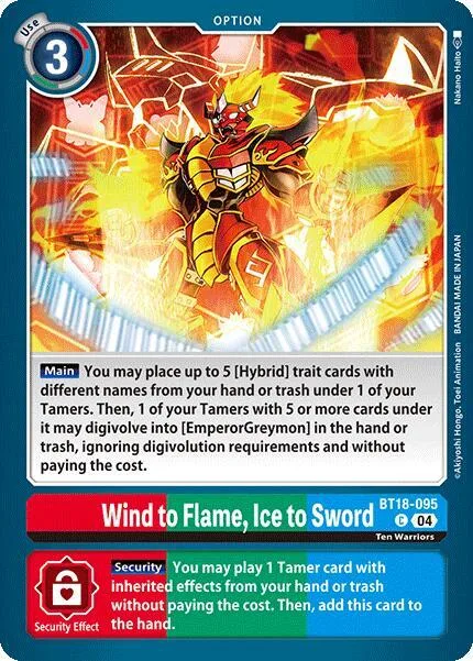 Wind to Flame, Ice to Sword (BT18-095)