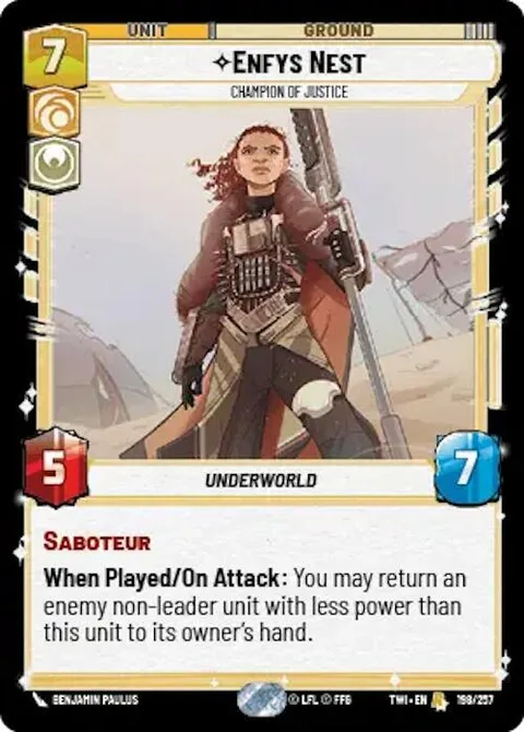 Enfys Nest, Champion of Justice