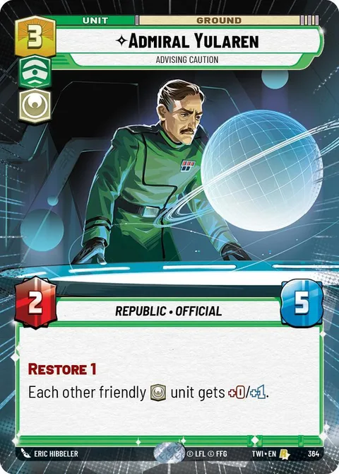 Admiral Yularen, Advising Caution