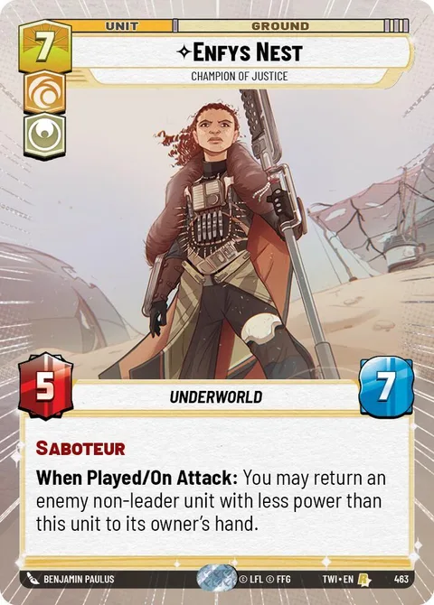 Enfys Nest, Champion of Justice
