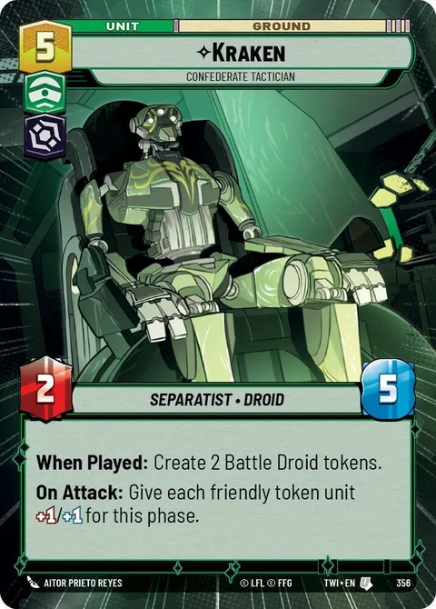 Kraken, Confederate Tactician
