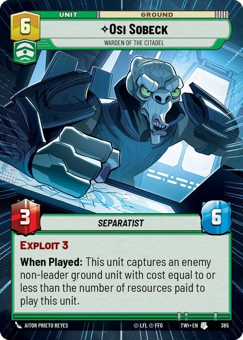 Osi Sobeck, Warden of the Citadel