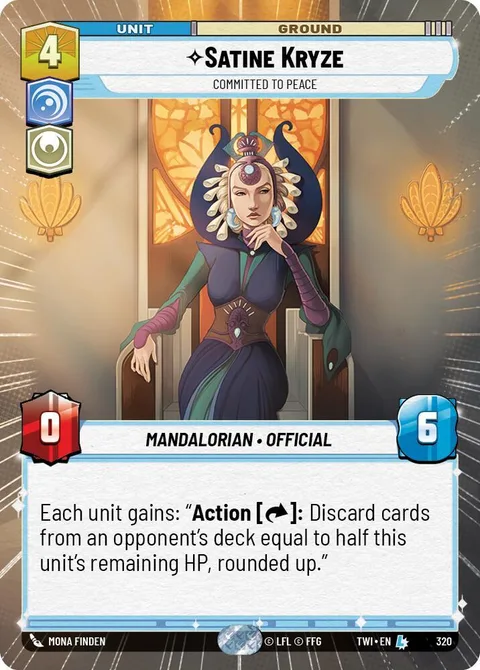 Satine Kryze, Committed to Peace