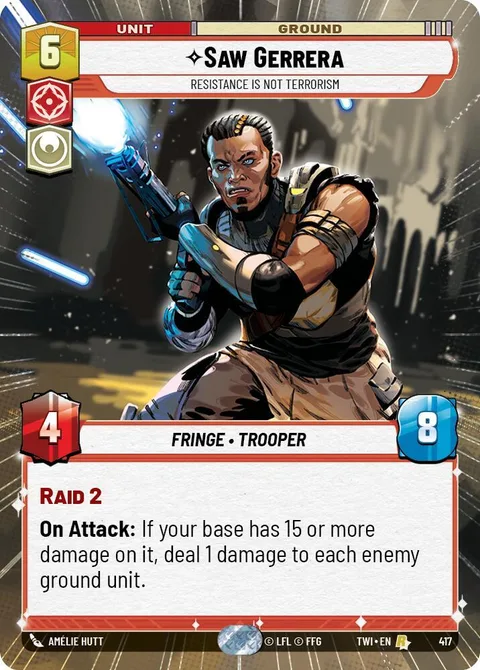 Saw Gerrera, Resistance is Not Terrorism