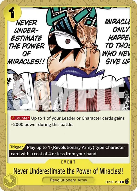 Never Underestimate the Power of Miracles!! (OP09-116)