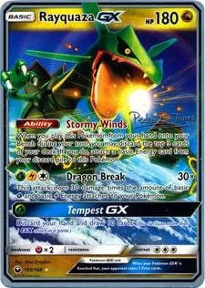 Rayquaza GX [Stormy Winds | Dragon Break | Tempest GX]