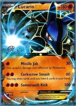 Lucario EX [Missile Jab | Corkscrew Smash | Somersault Kick]