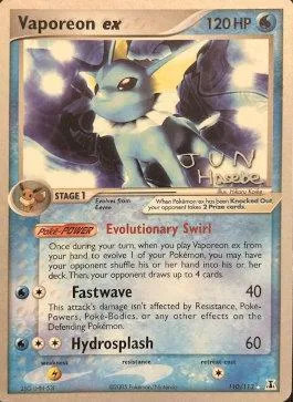 Vaporeon ex [Evolutionary Swirl | Fastwave | Hydrosplash]