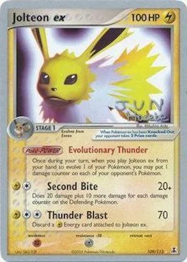 Jolteon ex [Evolutionary Thunder | Second Bite | Thunder Blast]
