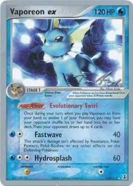 Vaporeon ex [Evolutionary Swirl | Fastwave | Hydrosplash]