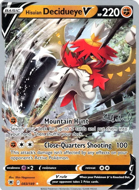 Hisuian Decidueye V [Mountain Hunt | Close-Quarters Shooting]