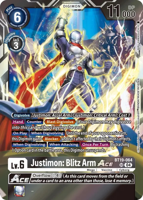 Justimon: Blitz Arm Ace (BT19-064)
