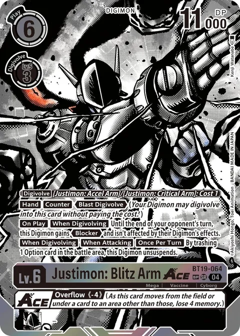 Justimon: Blitz Arm Ace (BT19-064)