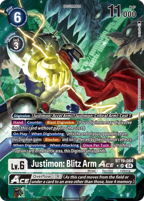 Justimon: Blitz Arm Ace (BT19-064)
