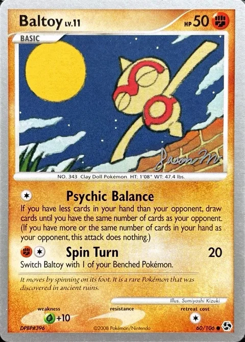 Baltoy Lv.11 [Psychic Balance | Spin Turn]