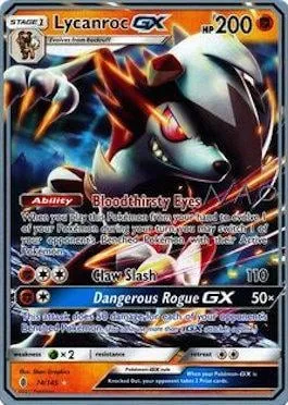 Lycanroc GX [Bloodthirsty Eyes | Claw Slash | Dangerous Rogue GX]