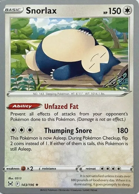 Snorlax [Unfazed Fat | Thumping Snore]