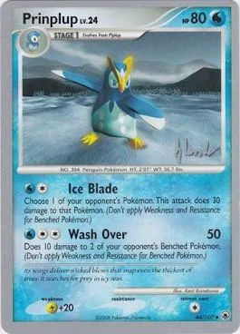 Prinplup Lv.24 [Ice Blade | Wash Over]