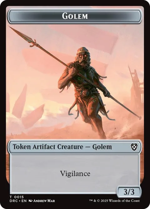 Thopter Token (A 1/1) // Golem Token (A 3/3 Vigilance)