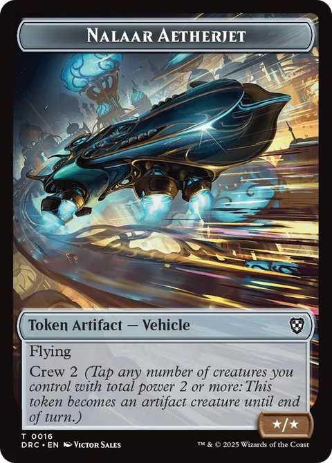Nalaar Aetherjet Token (A */*) // Golem Token (A 3/3 Flying)