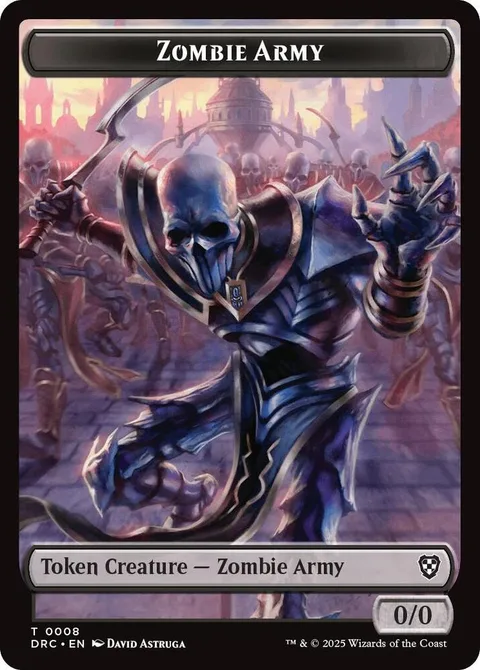 Zombie Army Token (B 0/0) // Shapeshifter Token (U 2/2)
