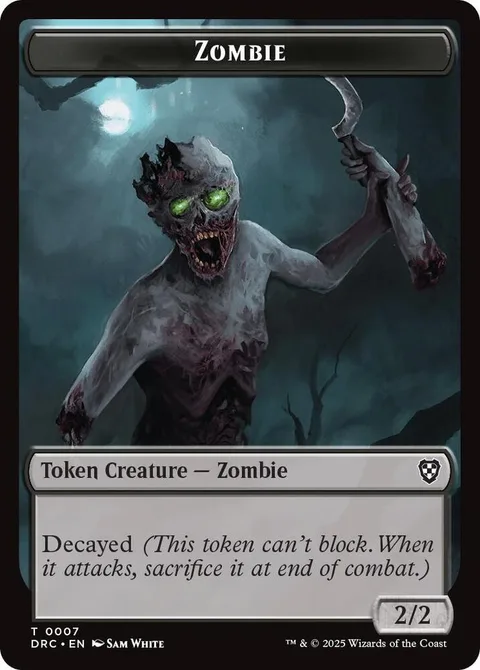 Zombie Token (B 2/2) // Zombie Token (B 2/2 Decayed)
