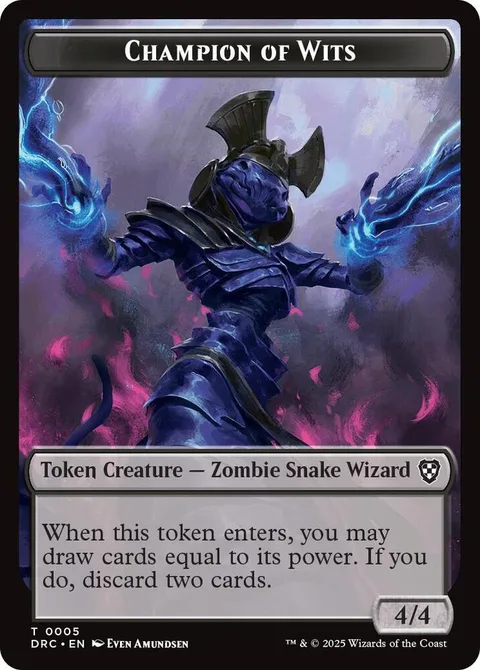 Zombie Token (W 1/1) // Champion of Wits Token