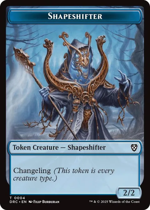 Zombie Token (W 1/1) // Shapeshifter Token (U 2/2)