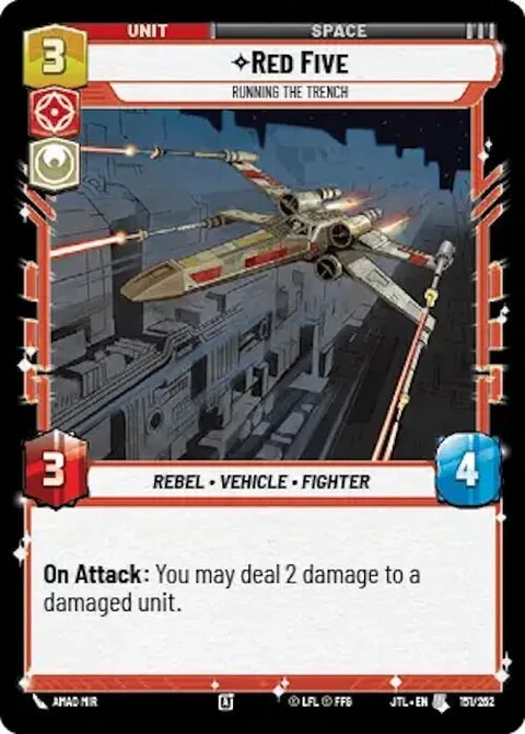 Red Five, Running the Trench