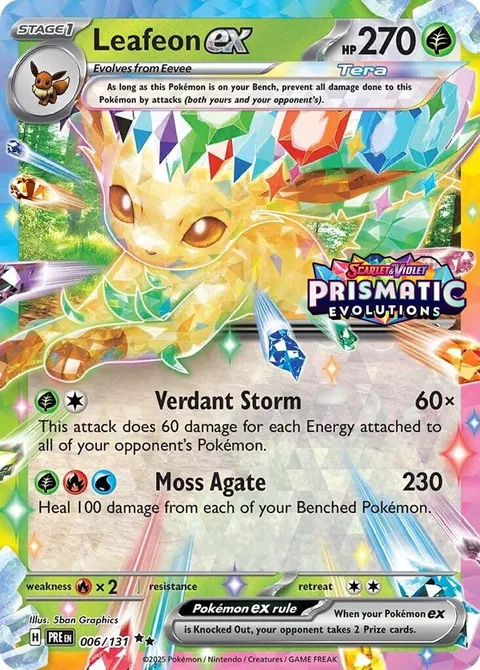Leafeon ex [Verdant Storm | Moss Agate]