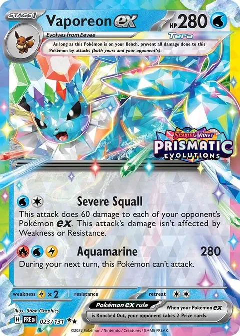 Vaporeon ex [Severe Squall | Aquamarine]