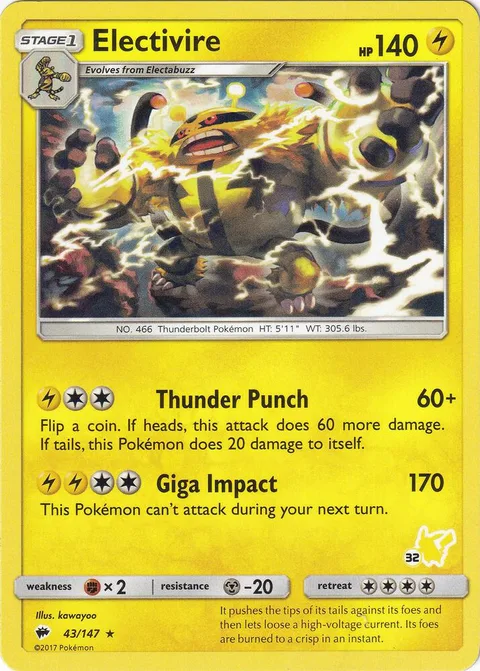 Electivire [Thunder Punch | Giga Impact]