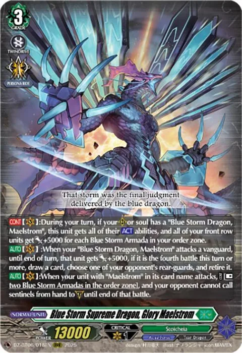 Blue Storm Supreme Dragon, Glory Maelstrom [D-Format]