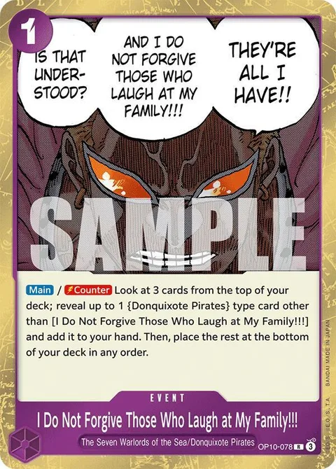 I Do Not Forgive Those Who Laugh at My Family!!! (OP10-078)