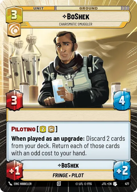 BoShek, Charismatic Smuggler
