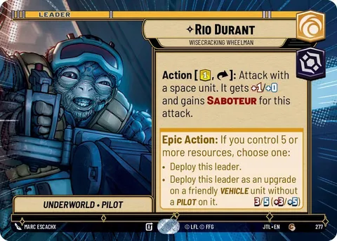 Rio Durant, Wisecracking Wheelman